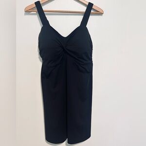 Lands' End Black Swimsuit Swim Dress Top Size 12D Underwire